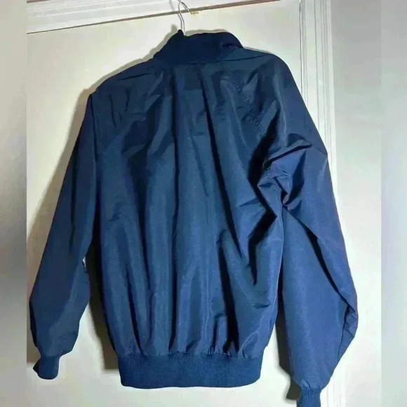 VTG 80s Penfeld Men’s 1/4 Snap Pullover. Sz: M. Navy w/ Grey Horizontal Stripe. - Picture 2 of 15